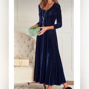 Soft Surroundings - Stretch Velvet Maxi Dress